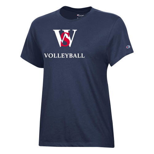  Champion Womens Navy Core Short Sleeve Tee - WS