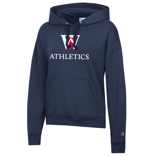 Walter State Champion Womens Navy Powerblend Pullover Hood-XS