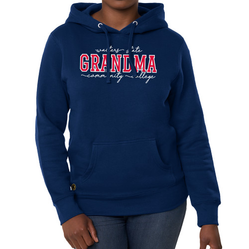  Fall Rush Ladies Navy Sponge Fleece Hoodie - WSCC grandma