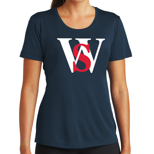  Womens Navy Performance Tee - WS