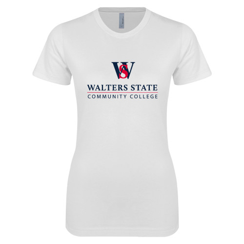  Next Level Womens White Boyfriend Tee - Primary