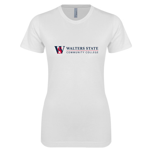  Next Level Womens White Boyfriend Tee - WS Horizontal