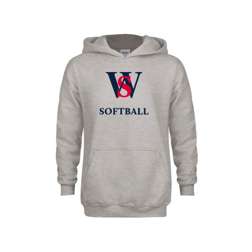  Youth Grey Fleece Hood - WS Softball