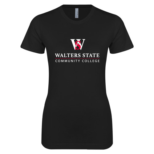  Next Level Womens Black Boyfriend Tee - Primary
