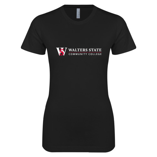  Next Level Womens Black Boyfriend Tee - WS Horizontal