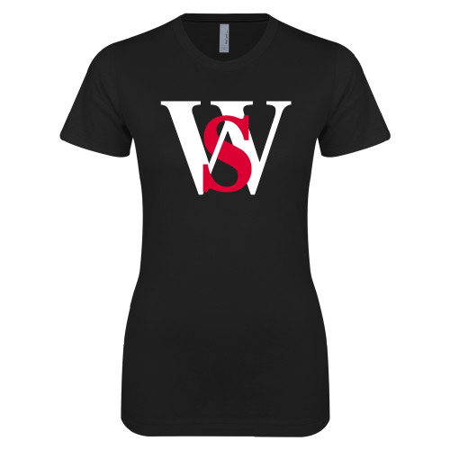  Next Level Womens Black Boyfriend Tee - WS