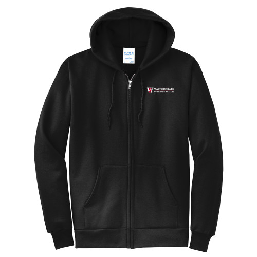  Extended Black Fleece Full Zip Hoodie - WS Horizontal