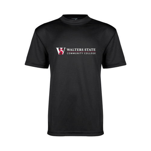  Youth Performance Black Tee - WS Horizontal