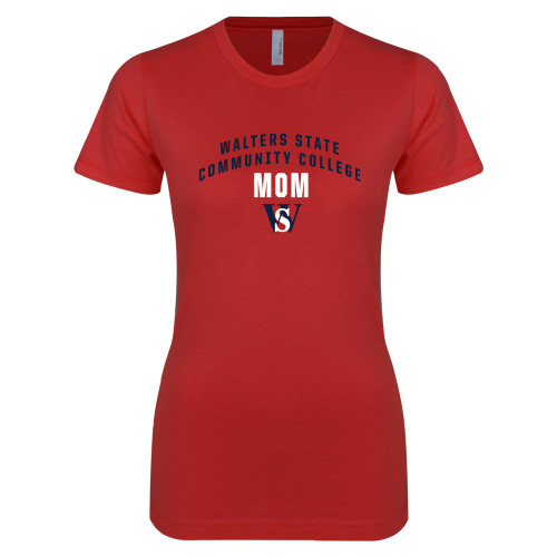  Next Level Womens Red Boyfriend Tee - Mom