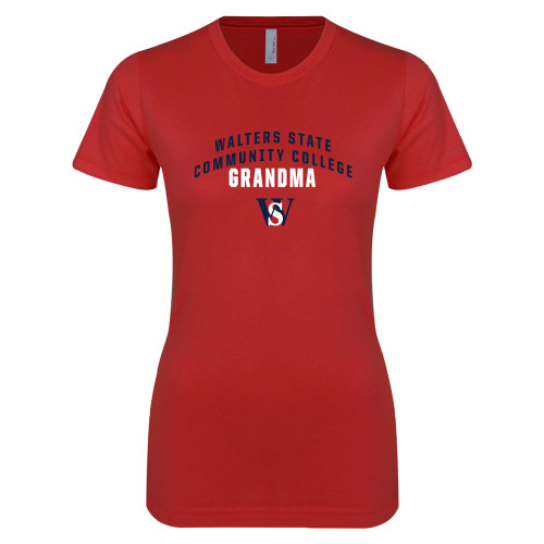  Next Level Womens Red Boyfriend Tee - Grandma
