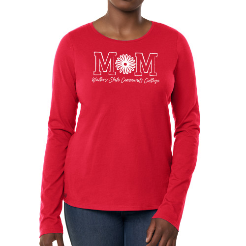  Fall Rush Ladies Red Long Sleeve Tee - WSCC mom