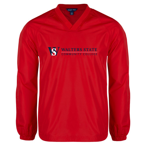  Red V Neck Raglan Windshirt - WS Horizontal