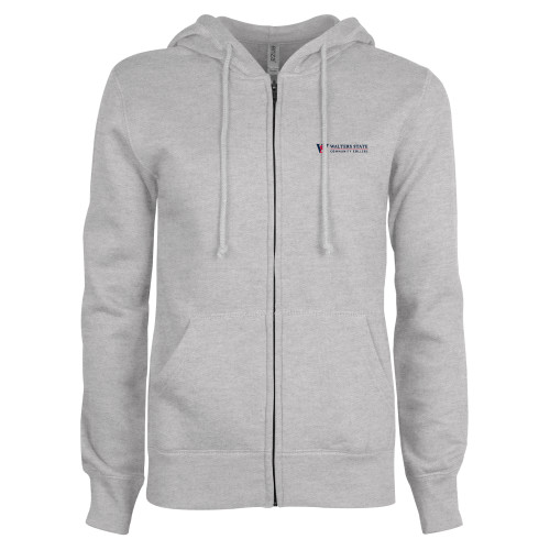  ENZA Womens Grey Fleece Full Zip Hoodie - WS Horizontal