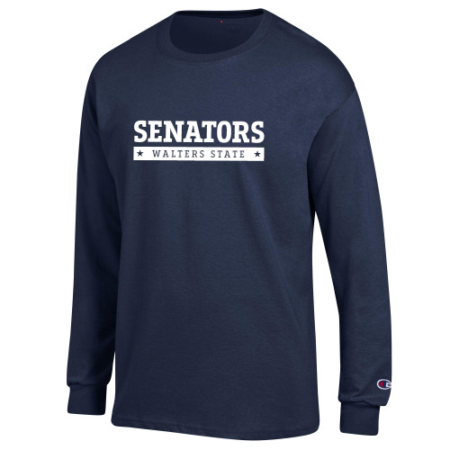  Champion Navy Long Sleeve T Shirt - Senators Bar