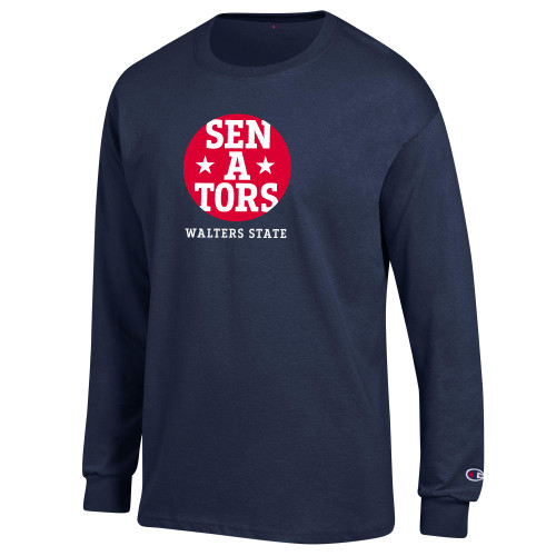  Champion Navy Long Sleeve T Shirt - Senators Badge