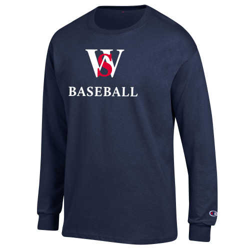  Champion Navy Long Sleeve T Shirt - WS