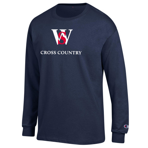  Champion Navy Long Sleeve T Shirt - WS