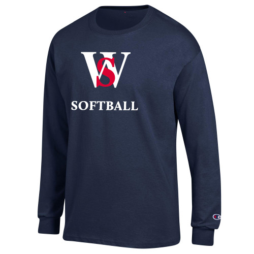  Champion Navy Long Sleeve T Shirt - WS Softball