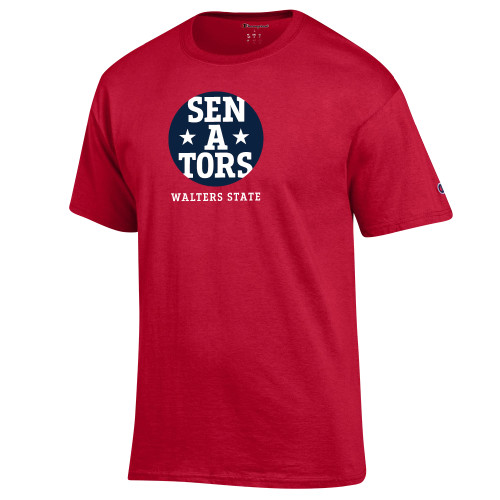  Champion Scarlet Red T Shirt - Senators Badge