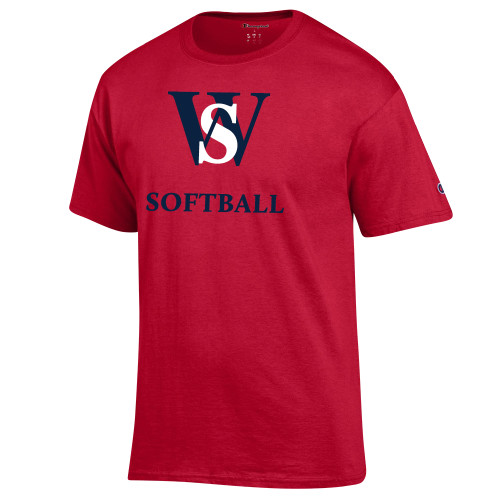  Champion Scarlet Red T Shirt - WS Softball