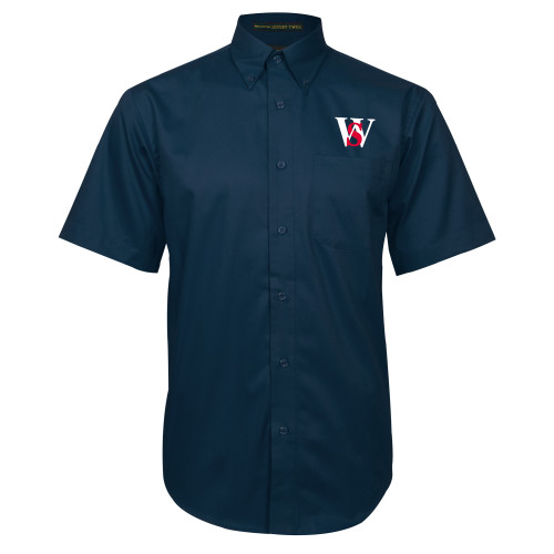  Navy Twill Button Down Short Sleeve - WS