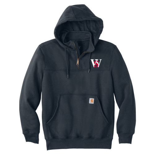  Carhartt Navy Rain Defender Paxton Hooded Zip Sweatshirt - WS