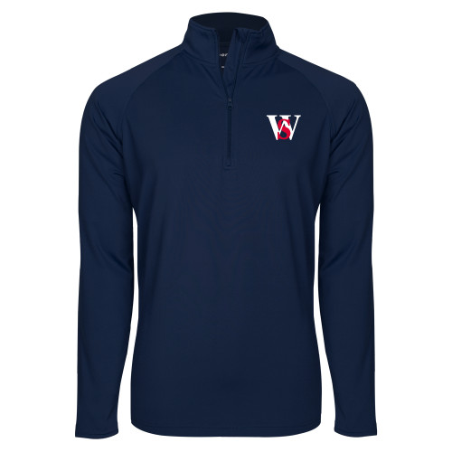  Sport Tek Navy Sport Wick Stretch 1/2 Zip Pullover - WS
