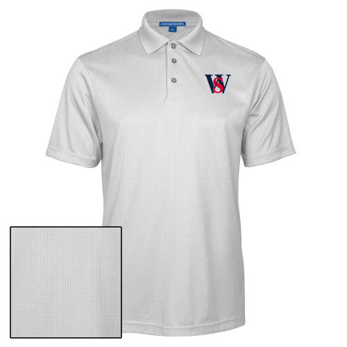  White Performance Fine Jacquard Polo - WS