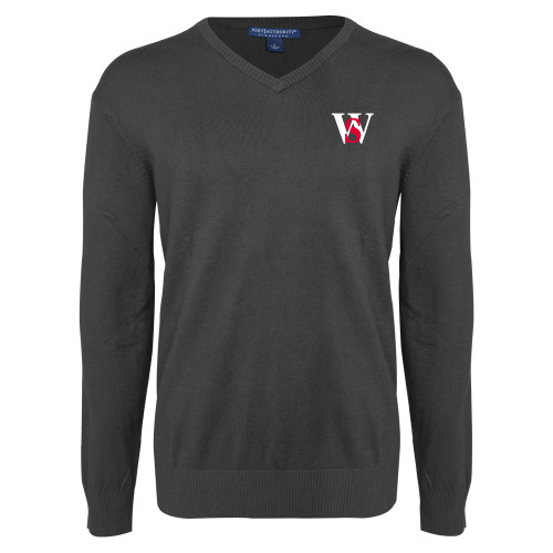  Charcoal Heather VNeck Sweater - WS