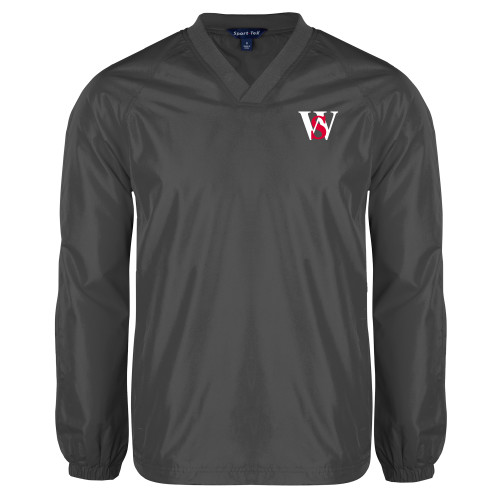  Charcoal V Neck Raglan Windshirt - WS