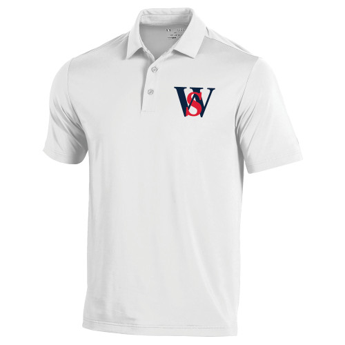  Under Armour White Performance Polo - WS