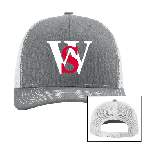  Richardson Heather Grey/Light Grey Trucker Hat - WS