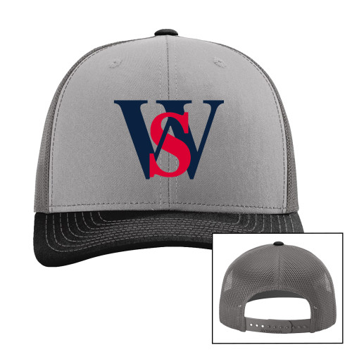  Richardson Grey/Charcoal/Black Trucker Hat - WS