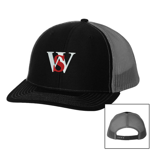  Richardson Black/Charcoal Trucker Hat - WS