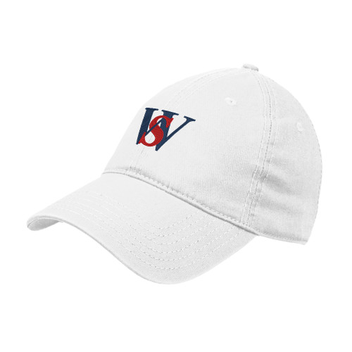  White Unstructured Adjustable Low Profile Hat - WS