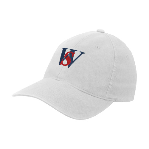  White Flexfit Structured Low Profile Hat - WS