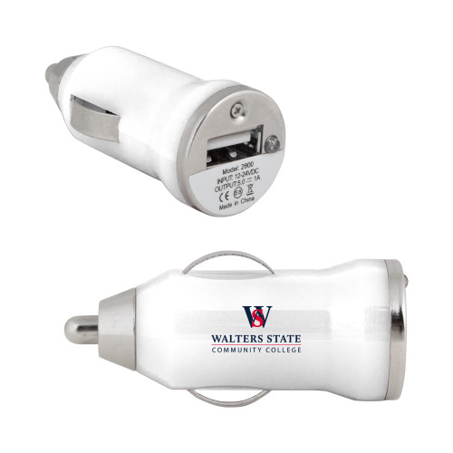  On the Go White Car Charger - Primary