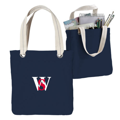  Allie Navy Canvas Tote - WS