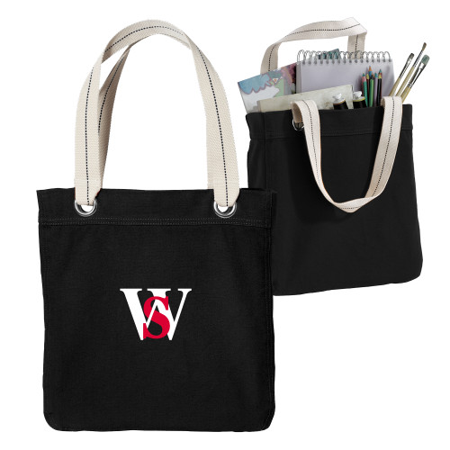  Allie Black Canvas Tote - WS