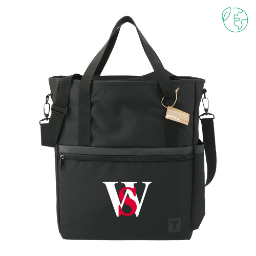  Tranzip Black Recycled Computer Tote - WS
