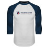 Thumbnail image for  White/Navy Raglan Baseball T Shirt
