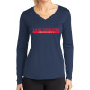 Thumbnail image for  Womens Navy Performance Long Sleeve V Neck Shirt