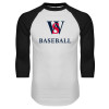 Thumbnail image for  White/Black Raglan Baseball T Shirt