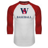 Thumbnail image for  White/Red Raglan Baseball T Shirt