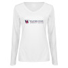Thumbnail image for  Womens White Long Sleeve V Neck Tee