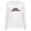 Thumbnail image for  Womens White Long Sleeve V Neck Tee