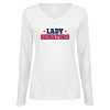 Thumbnail image for  Womens White Long Sleeve V Neck Tee