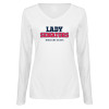 Thumbnail image for  Womens White Long Sleeve V Neck Tee