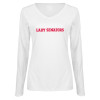 Thumbnail image for  Womens White Long Sleeve V Neck Tee