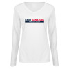 Thumbnail image for  Womens White Long Sleeve V Neck Tee